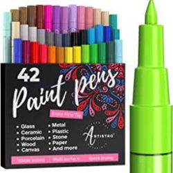Kei Tof - ARTISTRO 40 Kleuren Acryl Verf Markers Extra Fijne Tip 0.7mm