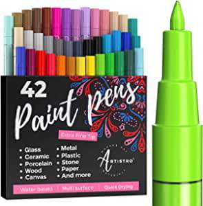 ARTISTRO 40 Kleuren Acryl Verf Markers Extra Fijne Tip 0.7mm van Kei Tof
