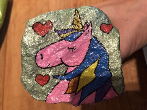 Eenhoorn met hartjes