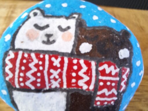 Vriendjes in de sneeuw