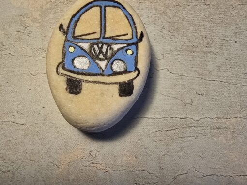 Blauwe VW bus