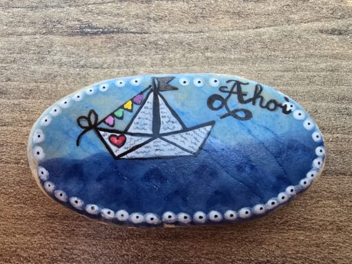 Ahoy blauw/witte stip