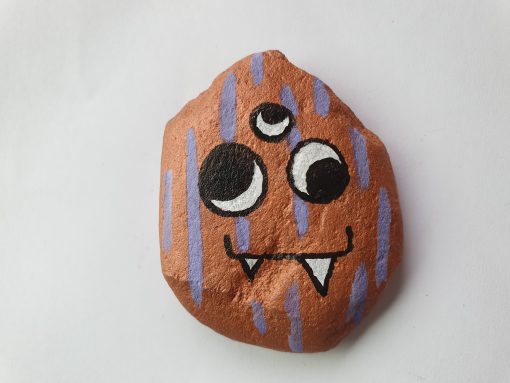 Monstertje bruin gestreept