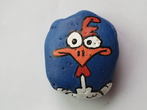 Kip met blauwe achtergrond