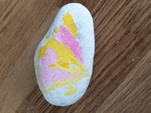Hartjes roze en geel