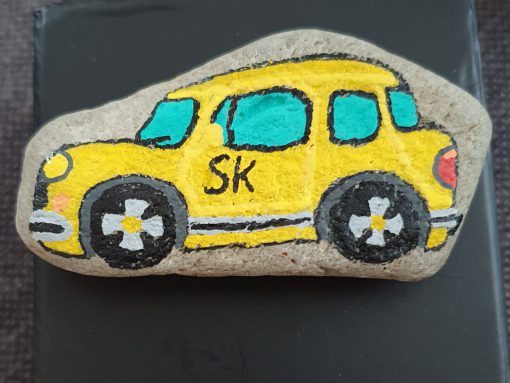 Gele auto