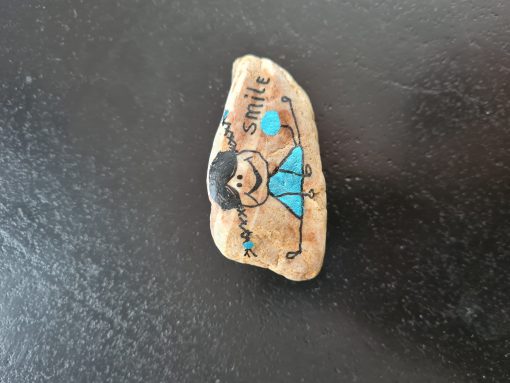 meisje in het blauw