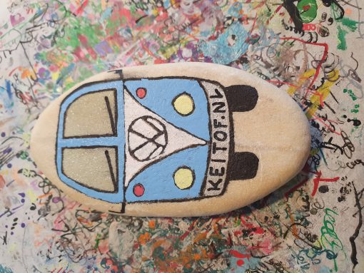 Grote blauwe vw bus