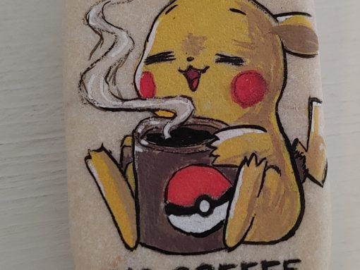 Pikachu met koffie