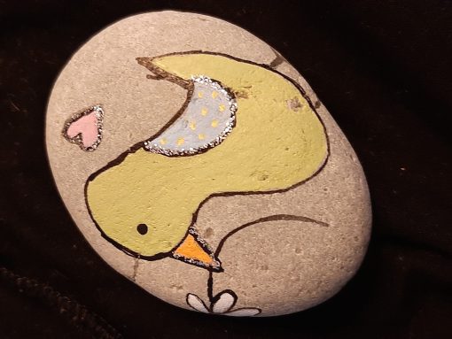 Vogel met bloem