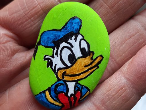 Donald Duck in groene ruimte