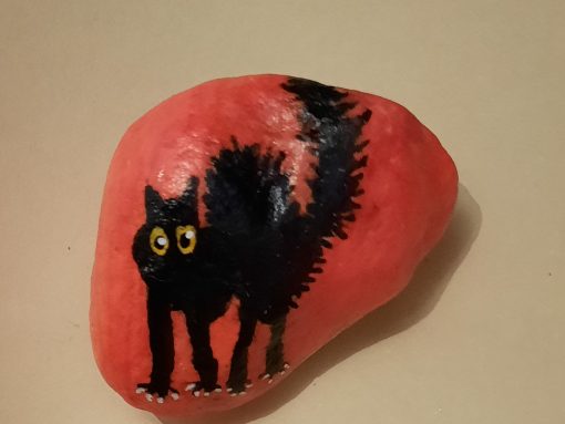 Zwarte Halloweenkat
