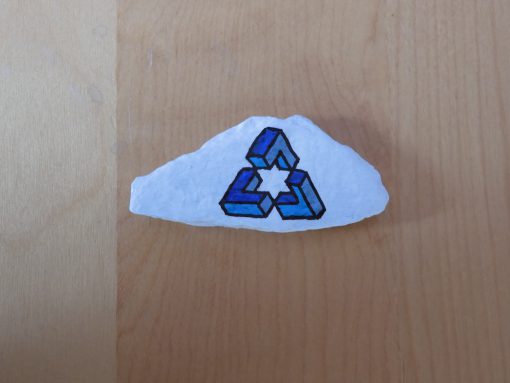 Onmogelijke driehoek - blauw