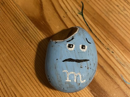 Blauwe m&m