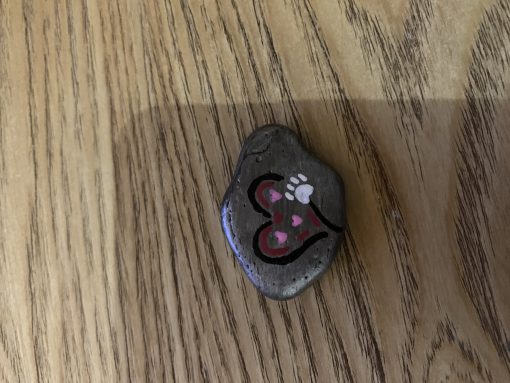 Dog paw hearts