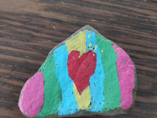 Hartje in regenboog