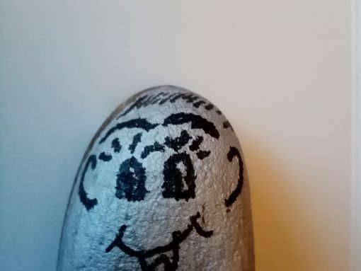 Blij gezicht grijs