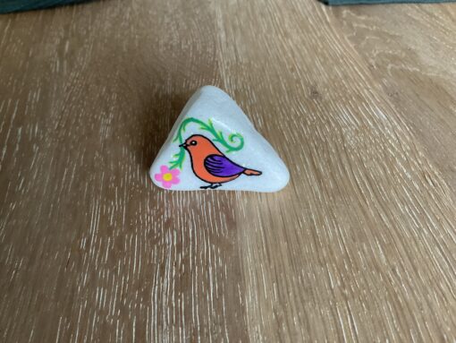 Happy bird with flower