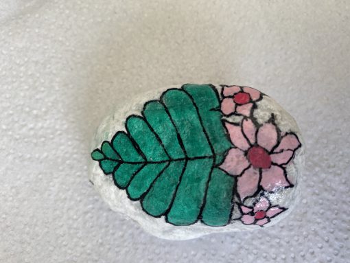 Blad met bloemen