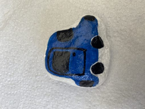 Blauwe auto