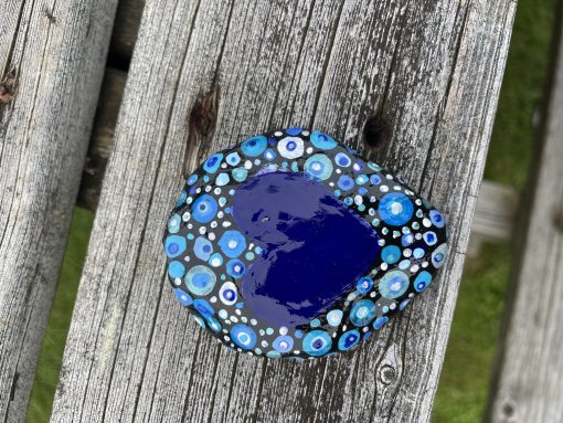 Gestippeld blauw hartje