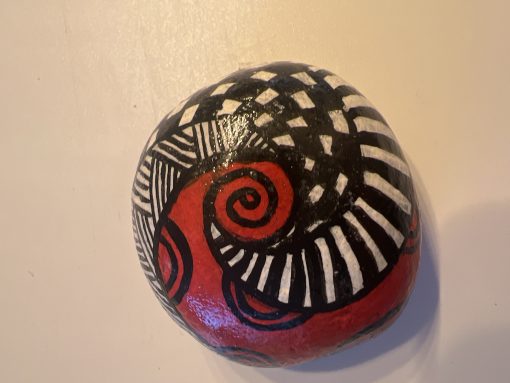 Spiraal - rood/zwart/wit