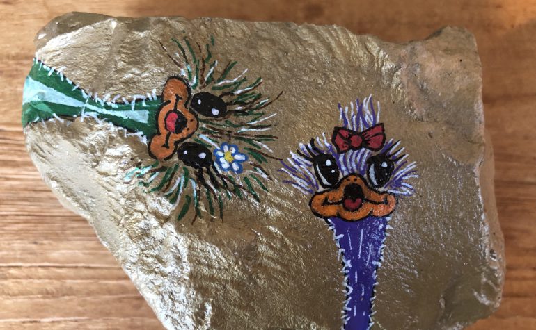 Kei Tof - Gekleurde struisvogels