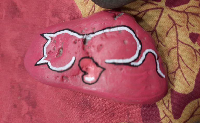 Kei Tof - Poes met hart roze